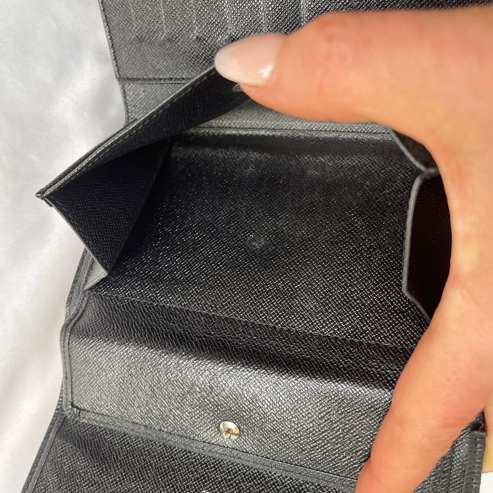 Auc Louis Vuitton Epi Leather black Snappy Vintage wallet/purse SP1028 - Picture 12 of 15